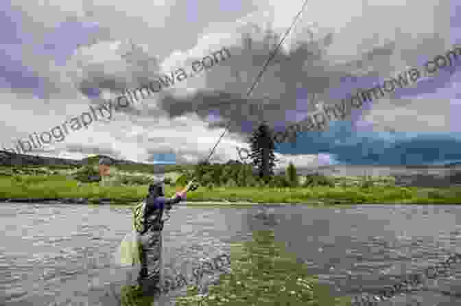 Angler Casting Line Into A Tranquil River Amidst Lush Greenery The River Home: An Angler S Explorations