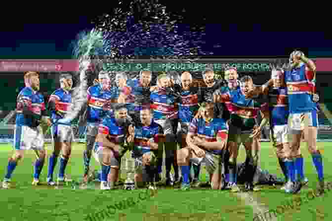 Rochdale Hornets Team Celebrating With Trophy Triumph And Disaster: 150 Years Of Rochdale Hornets